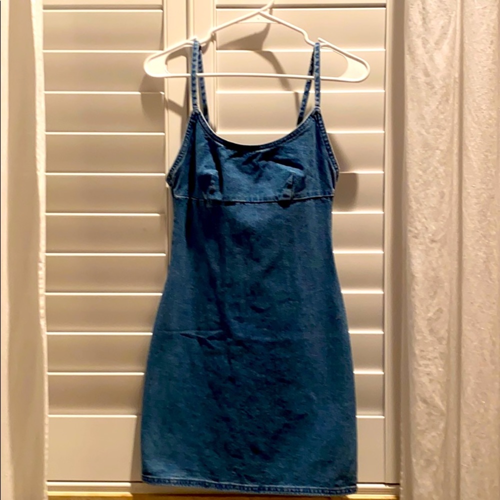 Denim mini dress